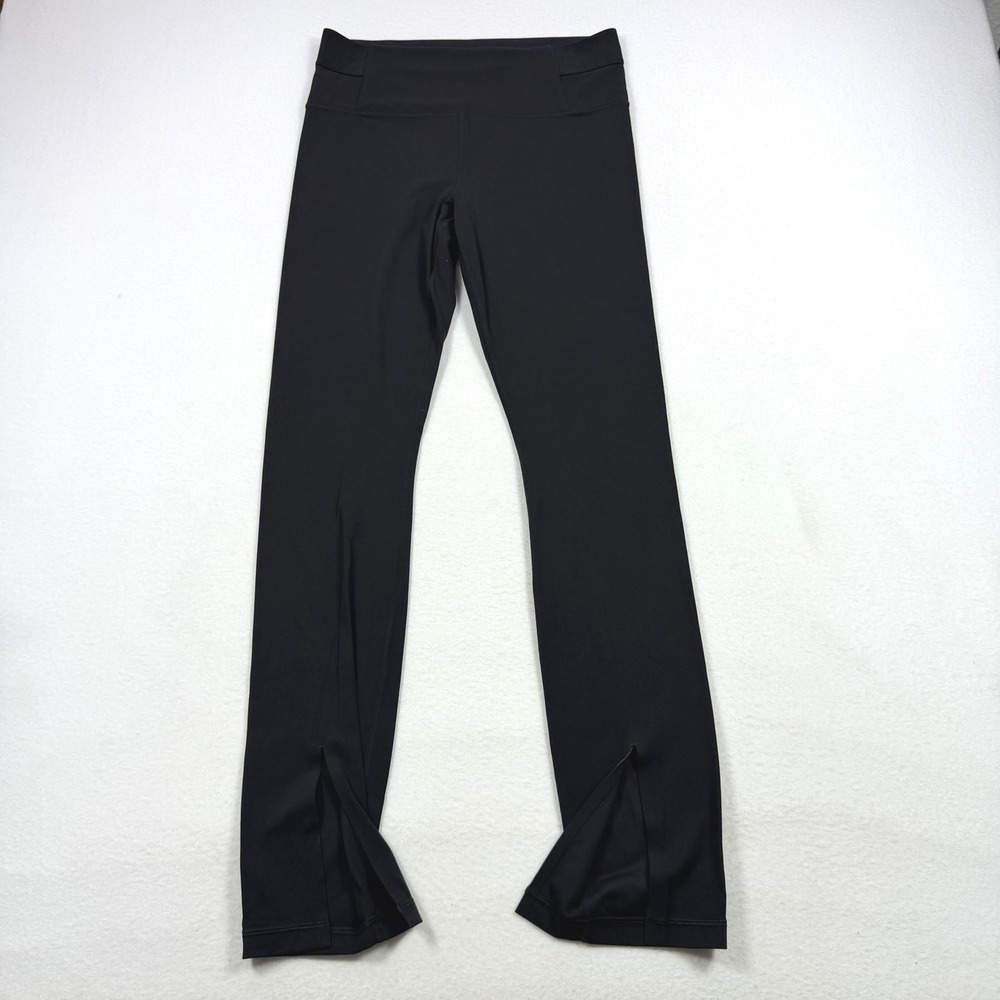 Athleta Aura Split Pant Black High Rise Flare Leg Yoga Pants 487627 Women Medium